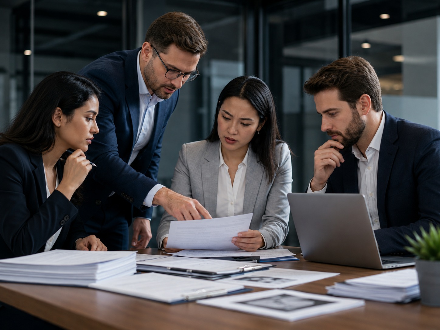 Immigration team reviewing an appeal file
